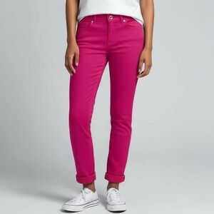 Jessica Simpson Forever Rolled Ankle Pink Denim Pants